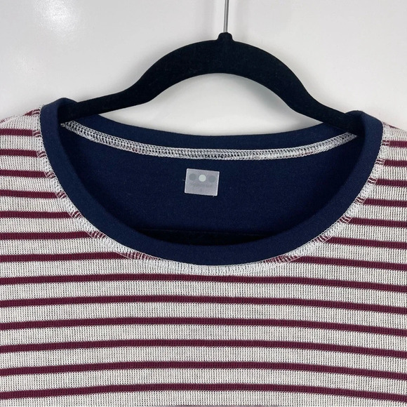 NEW Three Dot Reversible Stripe Ruffle Sleeve Top Size Small - Picture 7 of 10